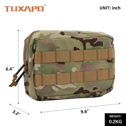 tuxapo camo tactical Molle utility pouches size