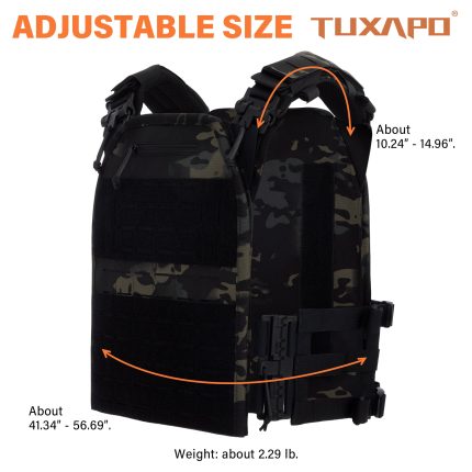 Tuxapo tactical vest Black Multicam size
