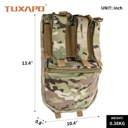 tuxapo tactical Hydration Pack cp camo size