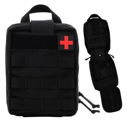 Tuxapo tactical medical pouch in black, durable and versatile