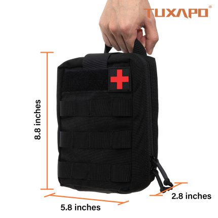 Size of TUXAPO tactical MOLLE medical pouch black