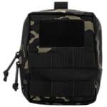 Tuxapo TPA405 tactical small MOLLE EDC pouch in black camouflage, rugged and versatile