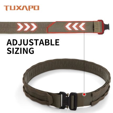 tuxapo tactical battle belt adjustable sizing ranger green