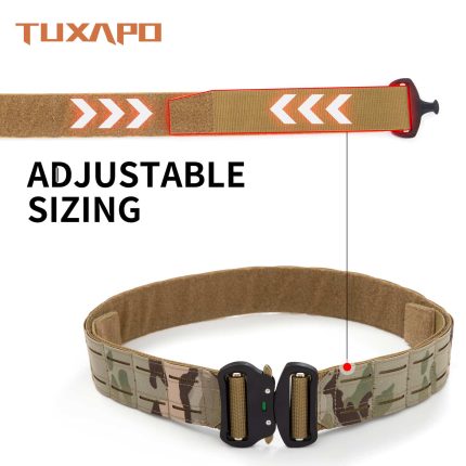 tuxapo tactical battle belt cp camo adjustable sizing