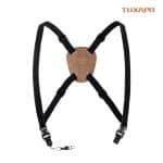 Tuxapo's durable ultra-light hunting binocular harness strap for birding, shooting, and hunting