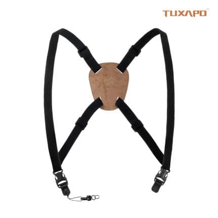 Tuxapo's durable ultra-light hunting binocular harness strap for birding, shooting, and hunting