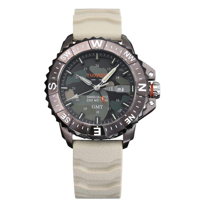 TUXAPO Beige Tactical Watch TPW002WT